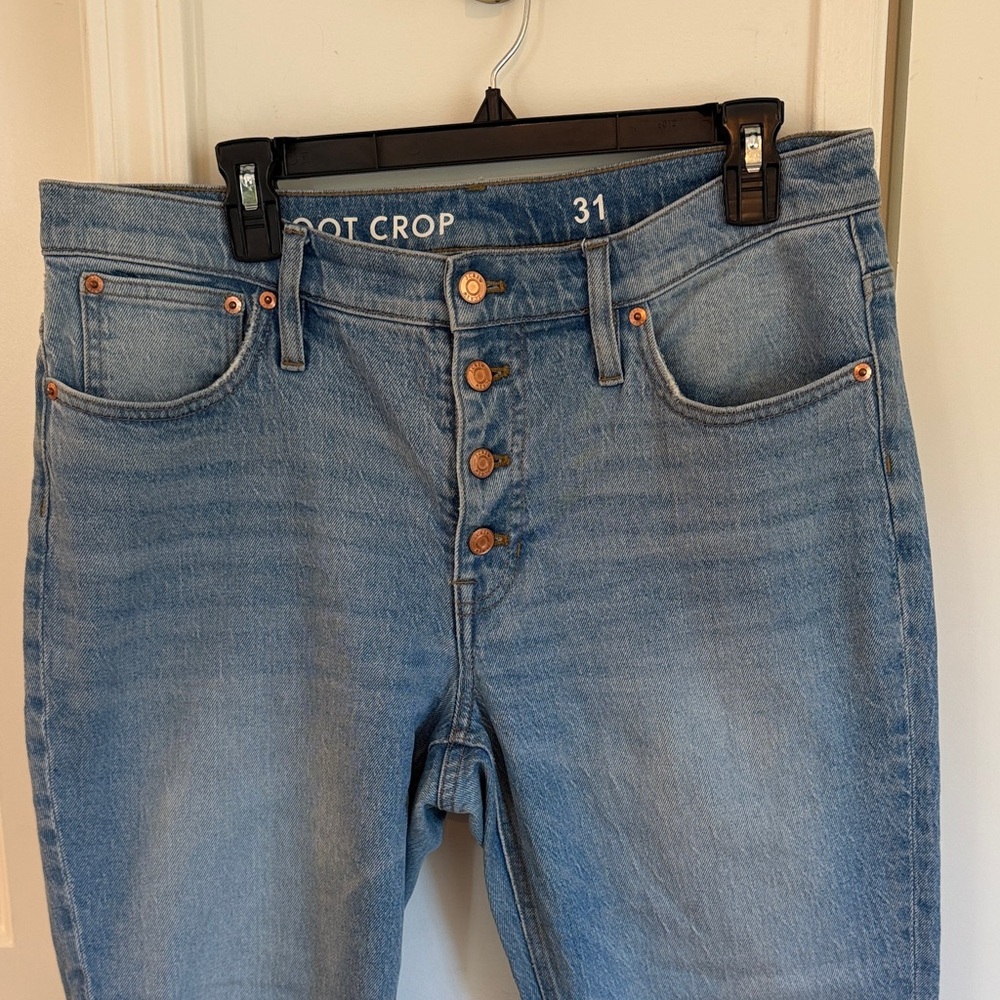 J. Crew Light Blue Demi Boot Cut crop Jeans